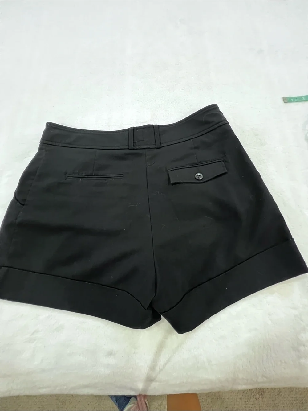 H&M Black Tailored Cuffed Shorts Size 10 Classic Dressy Casual